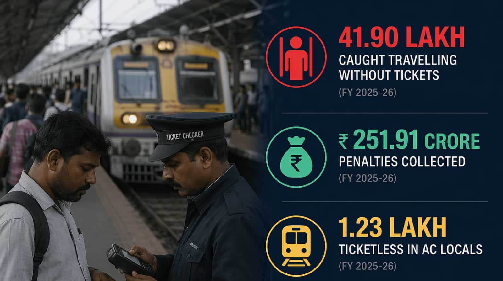 Are more Mumbaikars skipping tickets? Central Railway fines touch Rs 251.91 crore