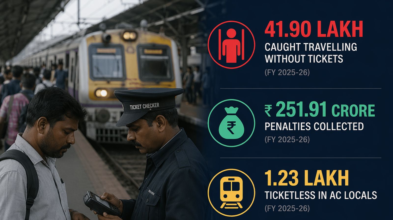 Are more Mumbaikars skipping tickets? Central Railway fines touch Rs 251.91 crore