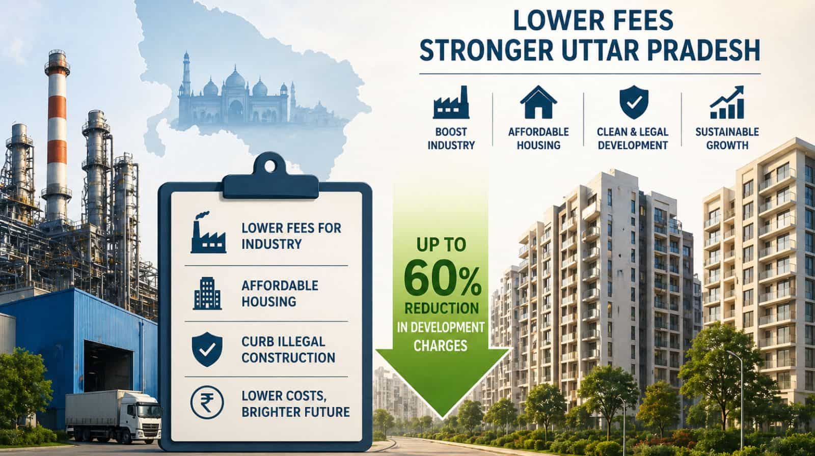 Development Consignment Fee Uttar Pradesh revamps development fee structure, slashes charges to ...