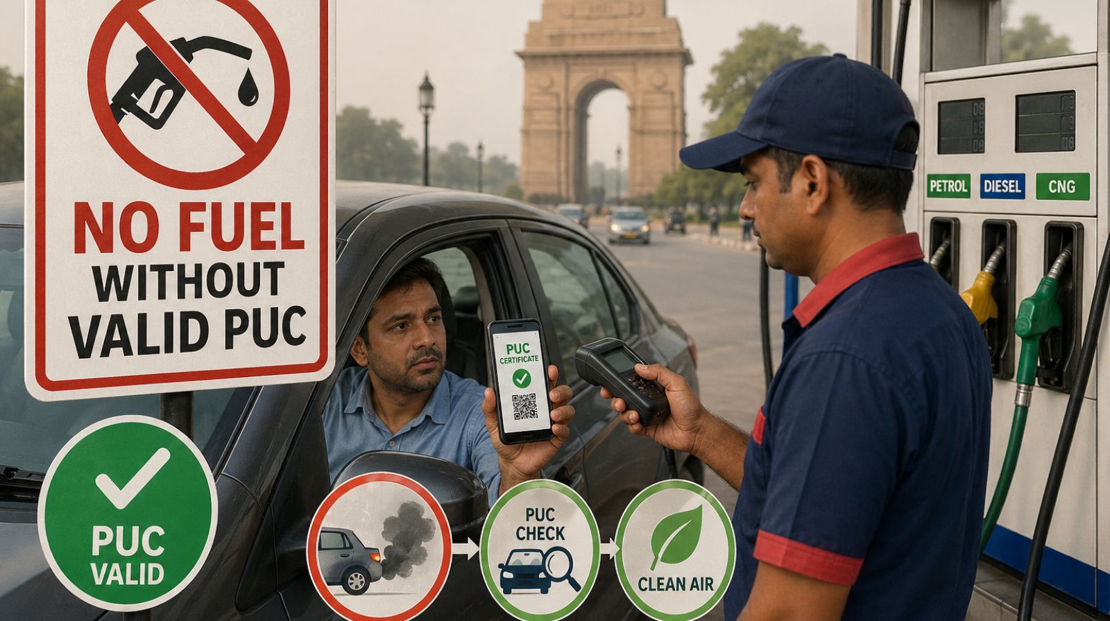 No PUC? No Petrol: Delhi turns fuel stations into pollution checkpoints