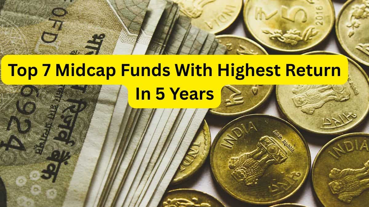 Top 7 Midcap Mutual Funds in 5 Years: Rs 20,00,000 lump sum investment in No. 1 scheme has jumped to Rs 52.4 lakh