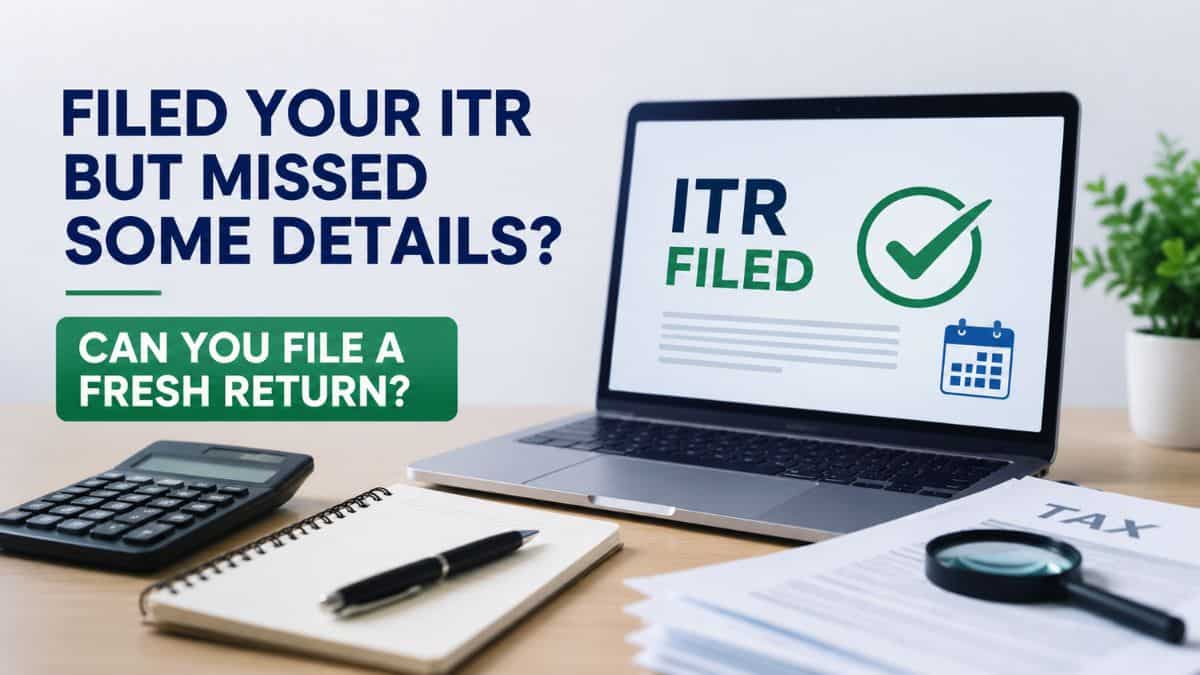 Explainer: Filed your ITR but missed some details? Can you file a fresh return?