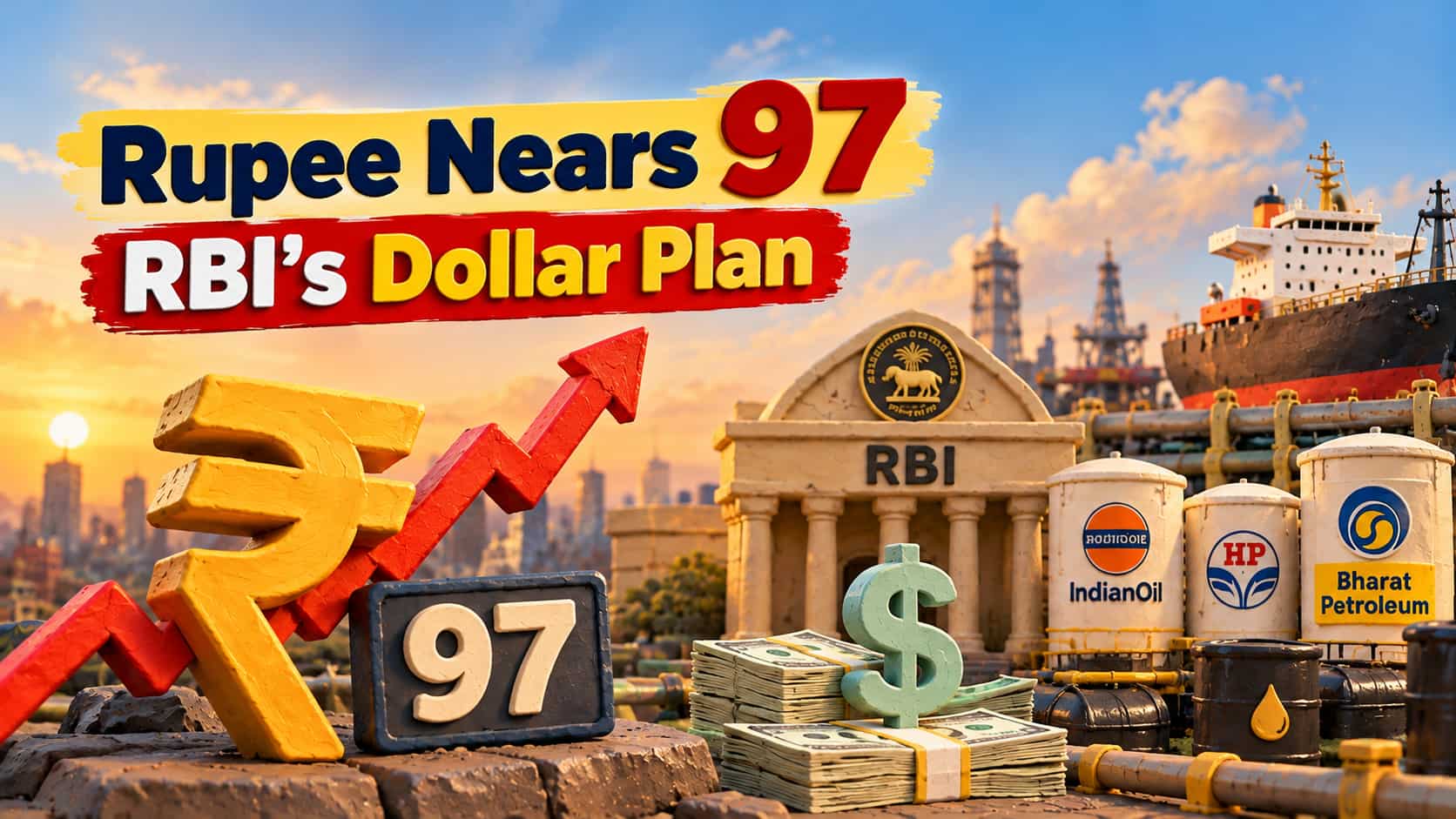 Rupee Nears 97 Against USD: RBI opens special dollar window for IOCL, HPCL and BPCL — Here's what it means