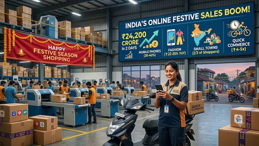 Online festive sales hit Rs 24,200 crore in 2 days, small towns drive ...
