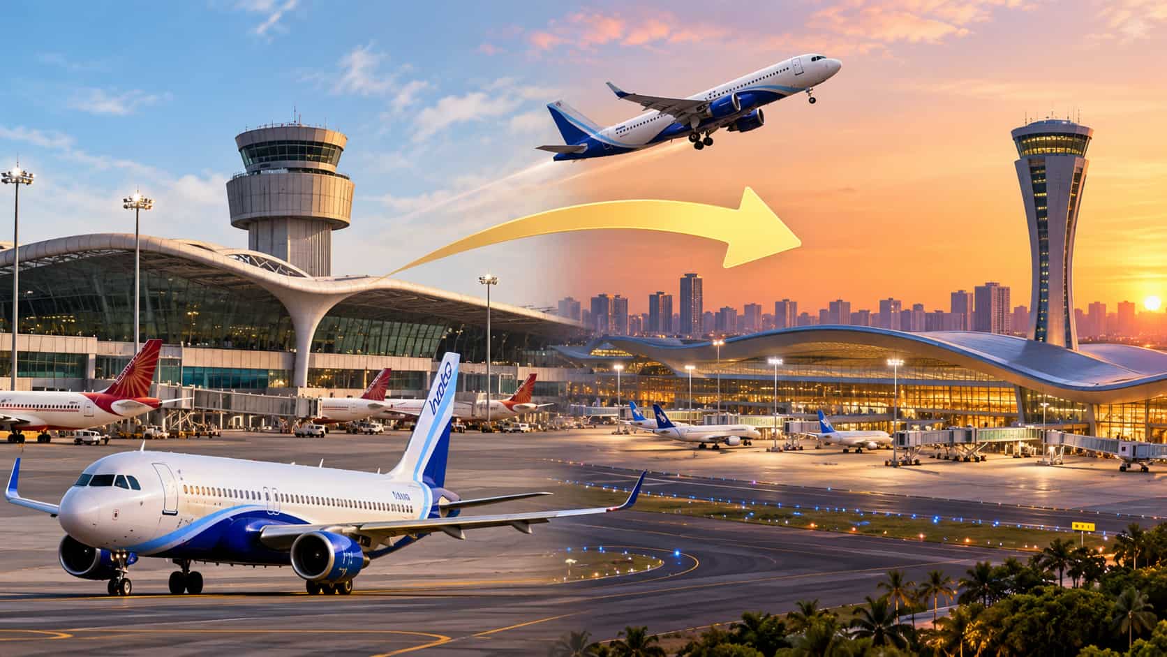Mumbai Airport Shifting Dispute: IndiGo, Air India Group plan phased ...