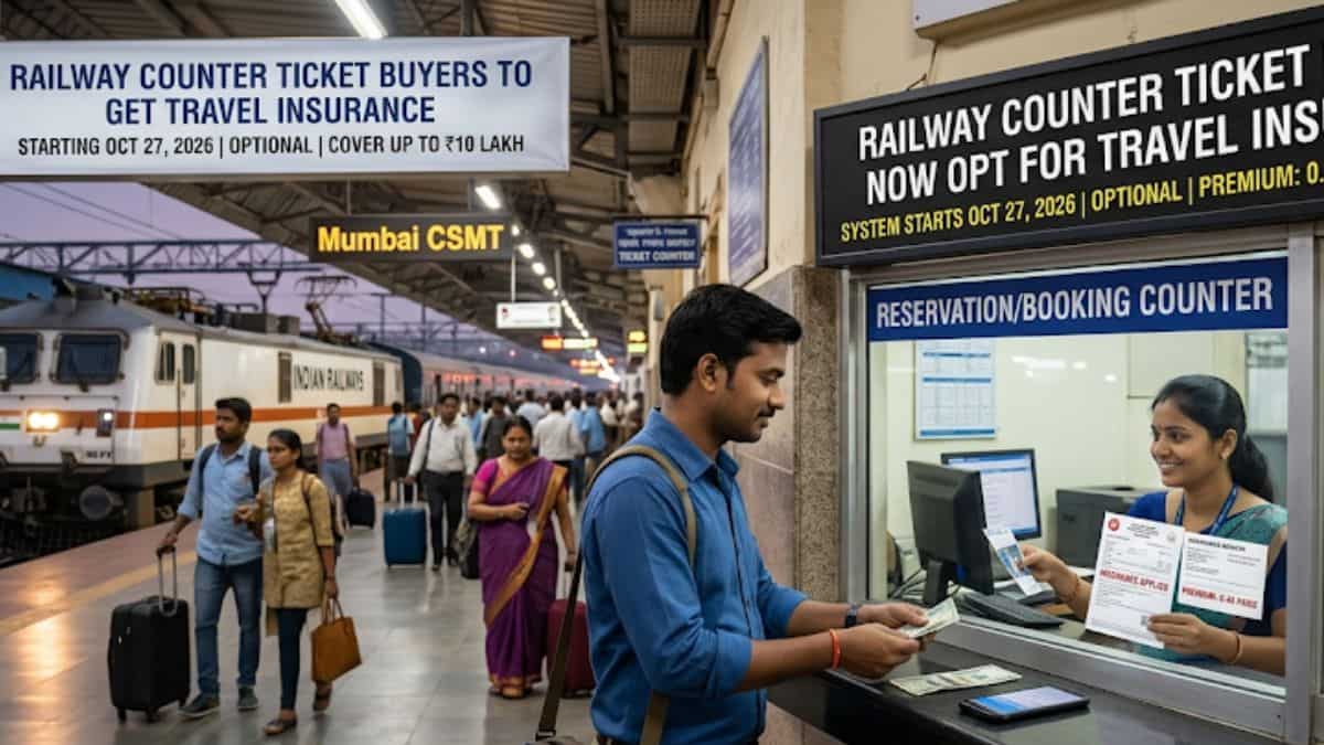 Railway counter ticket buyers to get travel insurance, new system to roll out from October 27