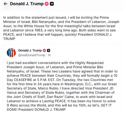 donald trump truth social