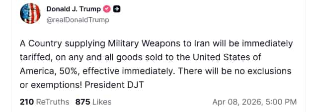 donald trump truth social post