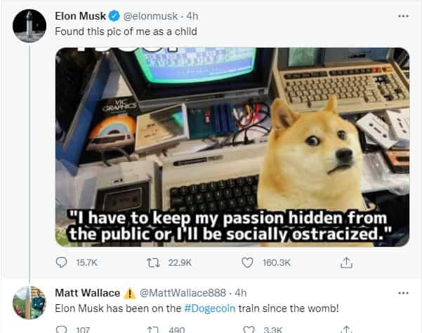 Elon Musk S Childhood Pic With Cryptocurrency Dogecoin Twist Is Creating A Flutter On Twitter Know Why It Is Making Big News Zee Business