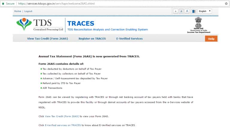 income tax 26as download