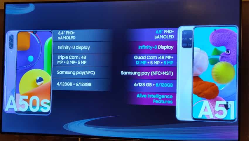 Samsung Galaxy A51 vs Samsung Galaxy A50.