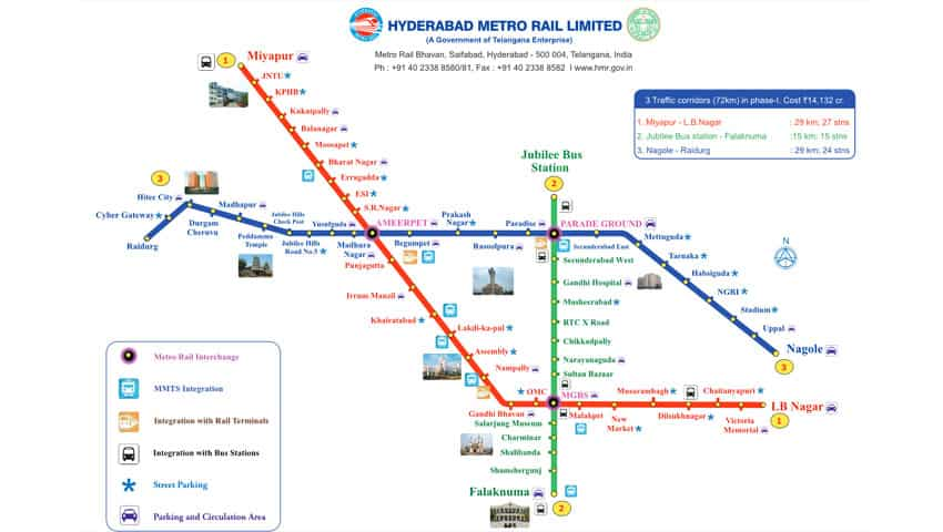 Hyderabad Metro: Ameerpet to LB Nagar metro starts - Stations, train ...