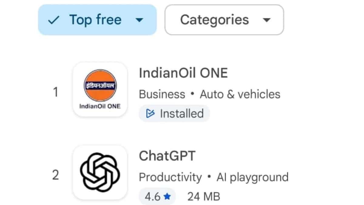 Indian oil app beats ChatGPT on Google Playstore