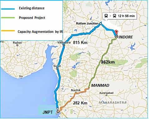 indore manmad railway line map