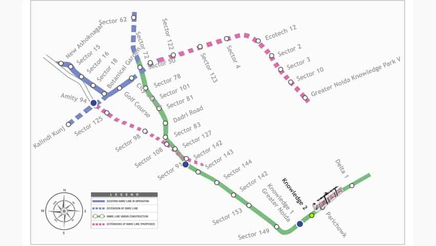 Noida Greater Noida Aqua Line Metro Route Map Stations Status Key   Nmrcls 