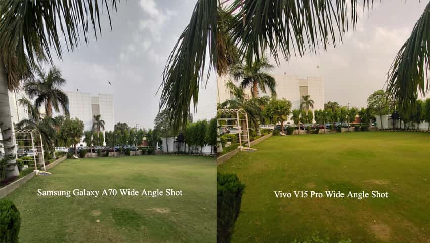 Samsung Galaxy A70 vs Vivo V15 Pro wide angle shot.