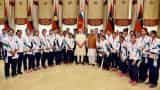PM Modi gives Indian squadron warm send-off to Olympics