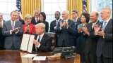 Rolling back the job-killing regulations that make harder for cos to grow & hire in America: Trump Rolling back the job-killing regulations that make harder for cos to grow & hire in America: Trump