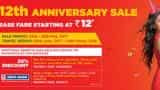 Spicejet 12th anniversary sale: Airfares starting at Rs 12! 