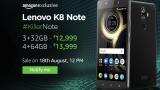 Amazon Exclusive: Lenovo K8 Note to go on sale tomorrow