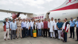 First commercial flight lands in Arunachal Pradesh with CM Pema Khandu on board First commercial flight lands in Arunachal Pradesh with CM Pema Khandu on board
