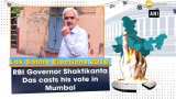 RBI Governor Shaktikanta Das casts his vote in Mumbai