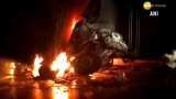 Fire breaks out after truck collides with container on Ahmedabad-Vadodara Expressway Fire breaks out after truck collides with container on Ahmedabad-Vadodara Expressway
