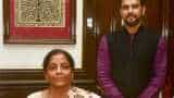 Nirmala Sitharaman takes charge as Finance Minister; Anurag Thakur as MoS Nirmala Sitharaman takes charge as Finance Minister; Anurag Thakur as MoS