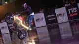 Record! TVS Apache enters Asia Book of Records with 6 hr non-stop stunt marathon amidst rainfall - SEE enthralling PICS
