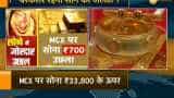 Gold prices surge to cross ₹34,000