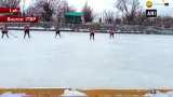 ITBP soldiers practice Ice Hockey in nail biting cold in Leh ITBP soldiers practice Ice Hockey in nail biting cold in Leh