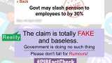 Fake News Alert! Government does not plan to cut employees' pension by 30 pct – Here is the truth Fake News Alert! Government does not plan to cut employees' pension by 30 pct – Here is the truth