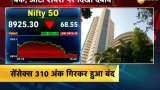 Sensex drops 300 points, Nifty falls 69 points and closes at 8,925