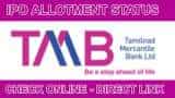 Tamilnad Mercantile Bank IPO allotment date, status check online on LinkIntime website, listing date, share price NSE - All details