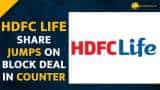  HDFC Life Insurance shares in green after huge block deal--Check Details Here