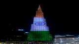 PM Modi in UAE: Dubai&#039;s Burj Khalifa lights up in tricolour; welcomes Indian PM with dazzling light show 