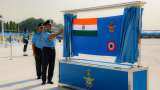 Air Chief Marshal Chaudhari unveils new ensign of IAF at Air Force Day parade Air Chief Marshal Chaudhari unveils new ensign of IAF at Air Force Day parade