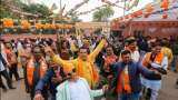 BJP&#039;s saffron wave storms Congress away in MP, Rajasthan and Chhattisgarh; Congress upstages BRS in Telangana