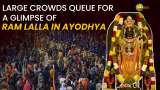 Ram Lalla Darshan Day 2: Massive Crowd as Devotees Flock to Catch Glimpse of Ram Lalla | Ayodhya