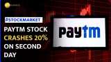 Paytm Stock Plunges 20% on Second Day, Brokerages Cut Targets | Stock Market News