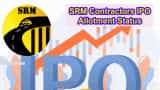SRM Contractors IPO Allotment Date Today: Check Status Online on BSE, Bigshare Services using PAN - Step-by-step guide 