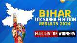 Bihar Lok Sabha Election Results Winners Full List 2024: BJP&#039;s Giriraj Singh wins from Begusarai; ex-CM Jitan Ram Manjhi grabs Gaya seat and INC&#039;s Tariq Anwar wins from Katihar