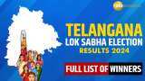 Telangana Lok Sabha Election Winners List 2024: Bharat Rashtra Samiti faces major setback, Congress leads