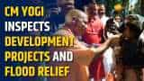 Yogi Inspects Projects and Distributes Relief