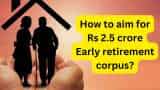 Planning early retirement? How to plan for Rs 2.5 crore corpus starting at ages 25, 30 & 35 Planning early retirement? How to plan for Rs 2.5 crore corpus starting at ages 25, 30 & 35