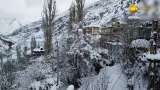 Lahaul and Spiti Blanketed in Snow, Light to Moderate Snowfall Ongoing