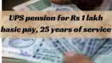 Unified Pension Scheme (UPS) Calculation: Average basic pay Rs 1,00,000 & pensionable service 25 years? How much total pension you will get Unified Pension Scheme (UPS) Calculation: Average basic pay Rs 1,00,000 & pensionable service 25 years? How much total pension you will get