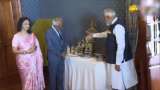PM Modi gifts sacred Sangam water, makhana &amp; Banarasi saree to Mauritius President and First Lady