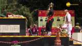 Defence Minister Rajnath Singh lays wreath at Shaheed Ismarak in Nilgiris