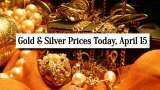 Gold &amp; Silver Rates Today, 15 April 2025: Gold at Rs 93,496 gains slightly, Silver slips to Rs 94,816 amid global uncertainty